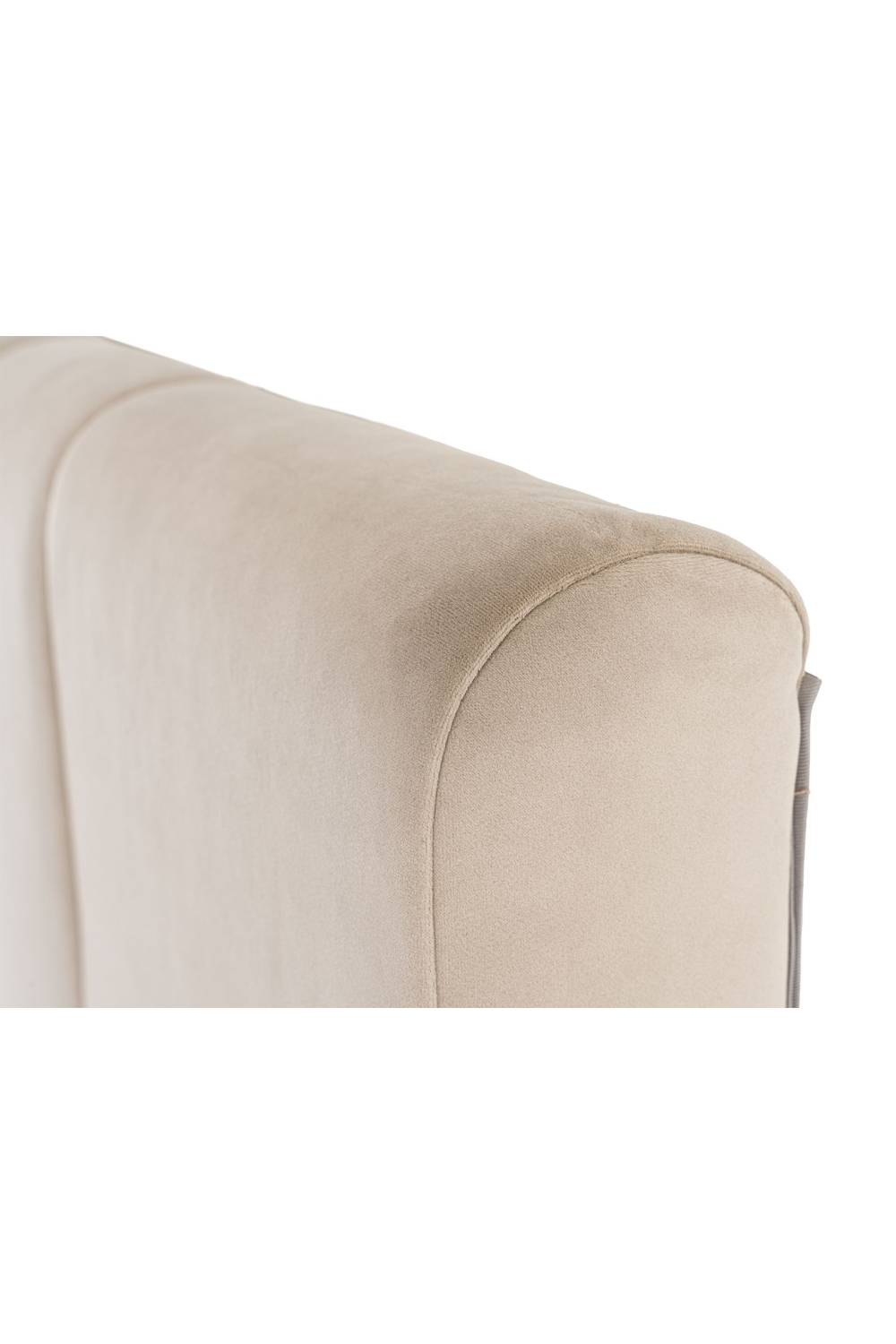 Beige Velvet Bed | OROA Modern Penelope | Oroa.com