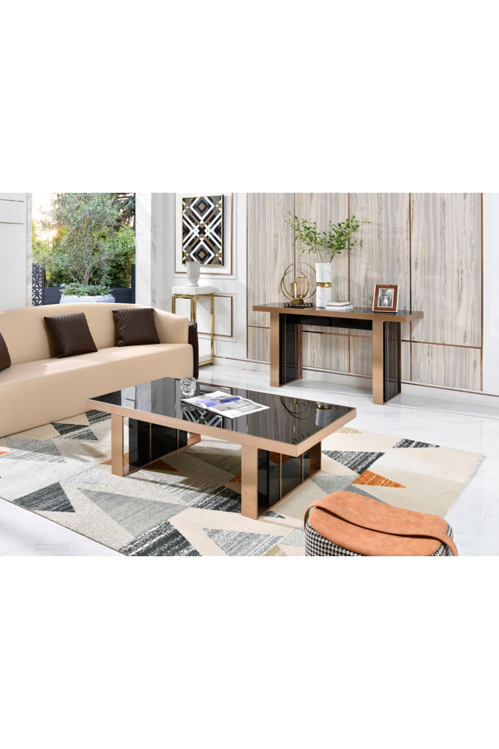 Black Glass Coffee Table | OROA Modern Cartier | Oroa.com