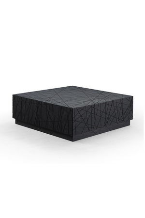 Black Square 4-Drawer Coffee Table | OROA Modern Kenda | Oroa.com