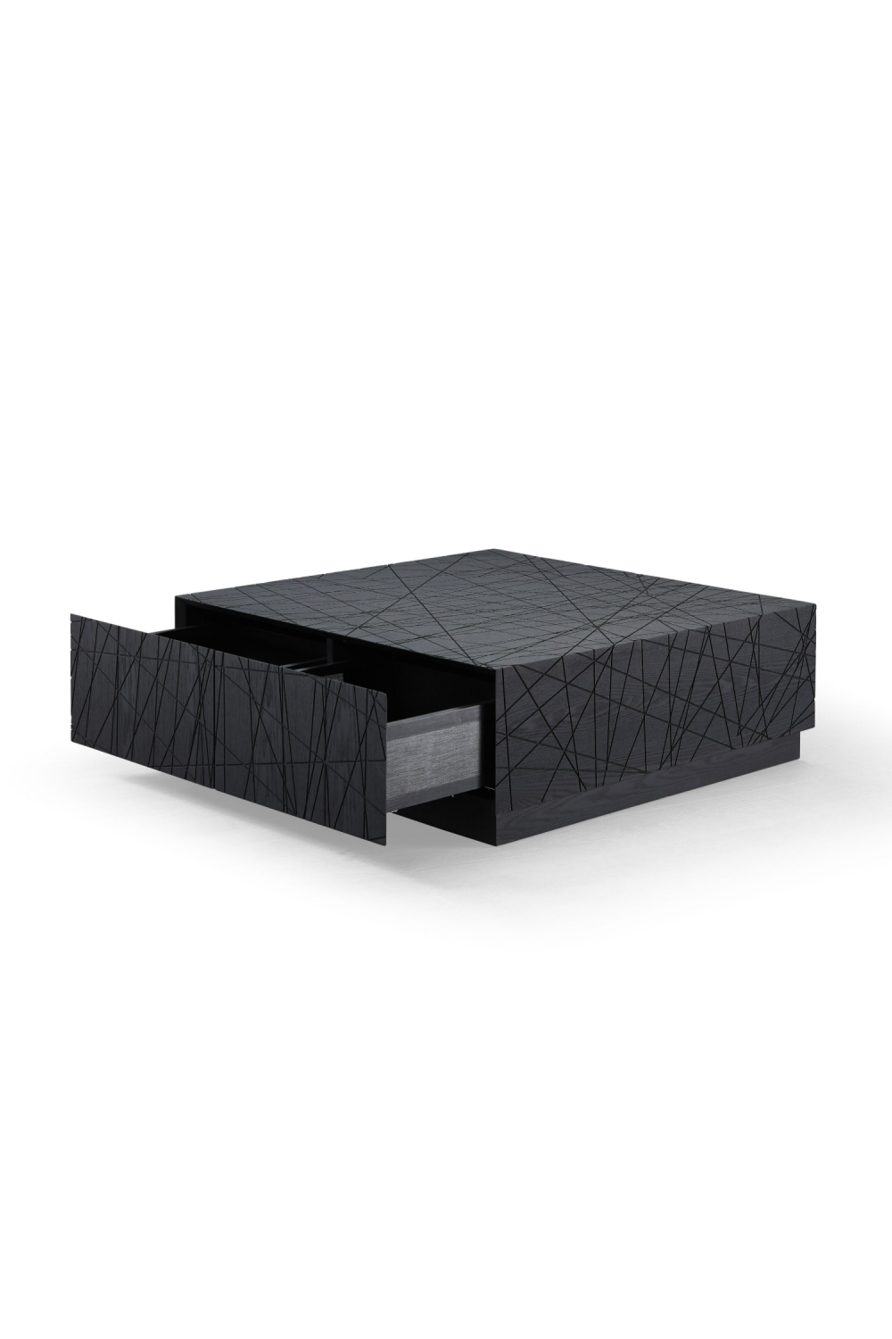 Black Square 4-Drawer Coffee Table | OROA Modern Kenda | Oroa.com