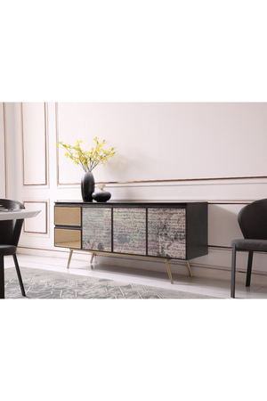   Smoked Ash 3-Door Sideboard | Oroa.com
