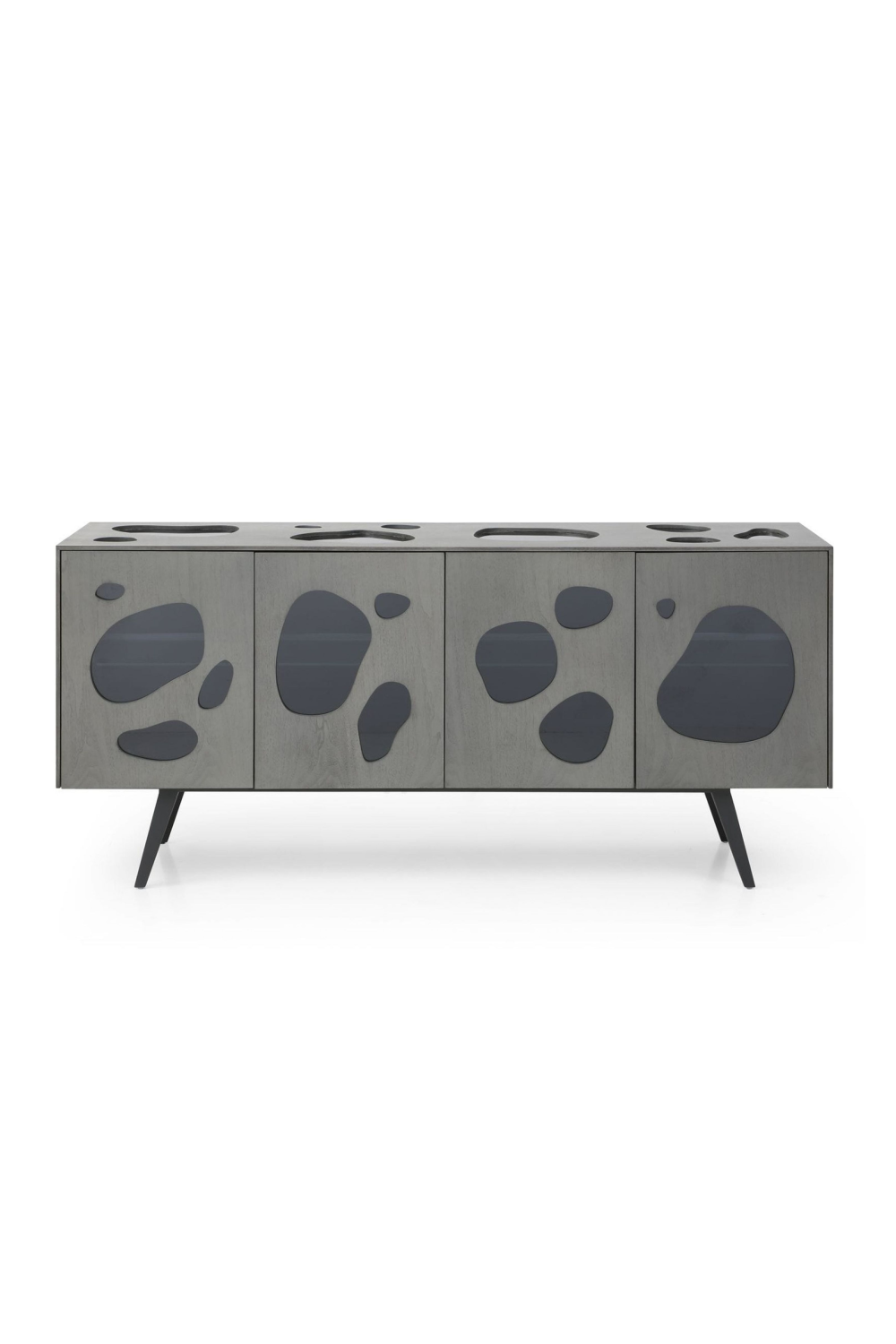 Matte Gray 4-Door Sideboard | OROA Modern Fontana | Oroa.com