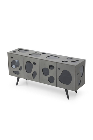 Matte Gray 4-Door Sideboard | OROA Modern Fontana | Oroa.com