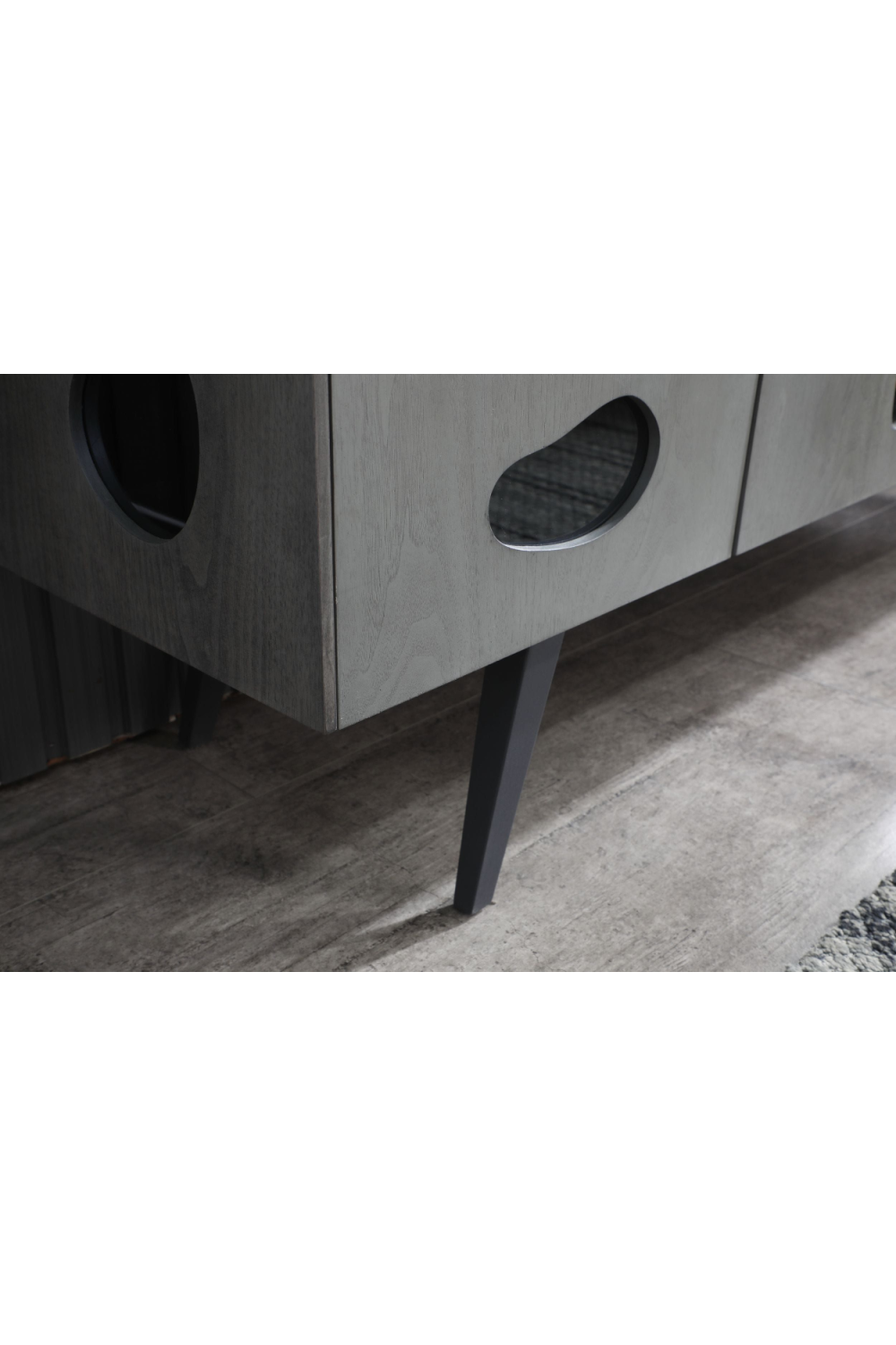 Matte Gray 4-Door Sideboard | OROA Modern Fontana | Oroa.com