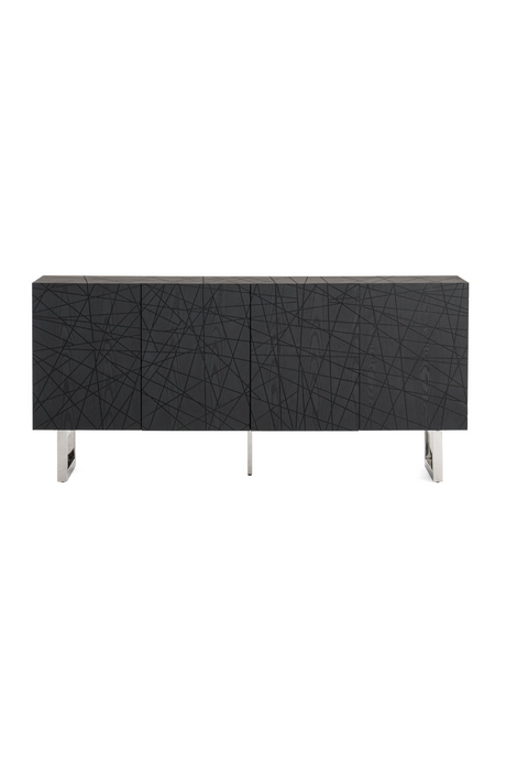   Black Ash 4-Door Sideboard | Oroa.com