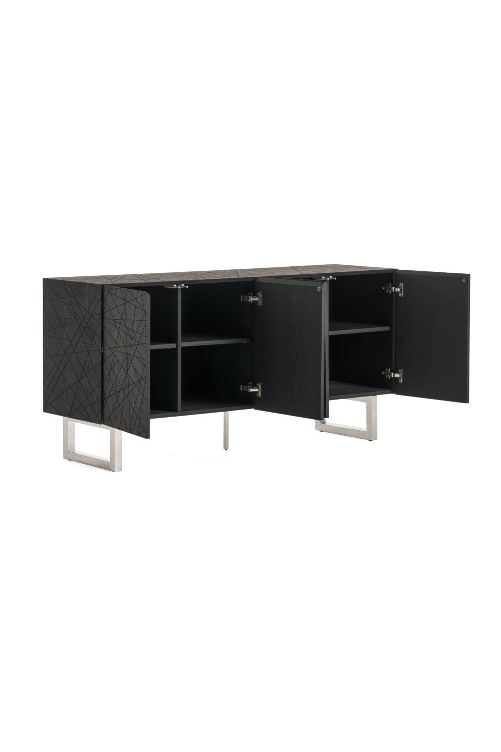 Black Ash 4-Door Sideboard | OROA Modern Kenda | Oroa.com
