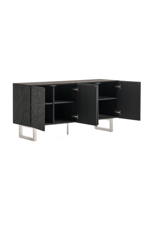 Black Ash 4-Door Sideboard | OROA Modern Kenda | Oroa.com