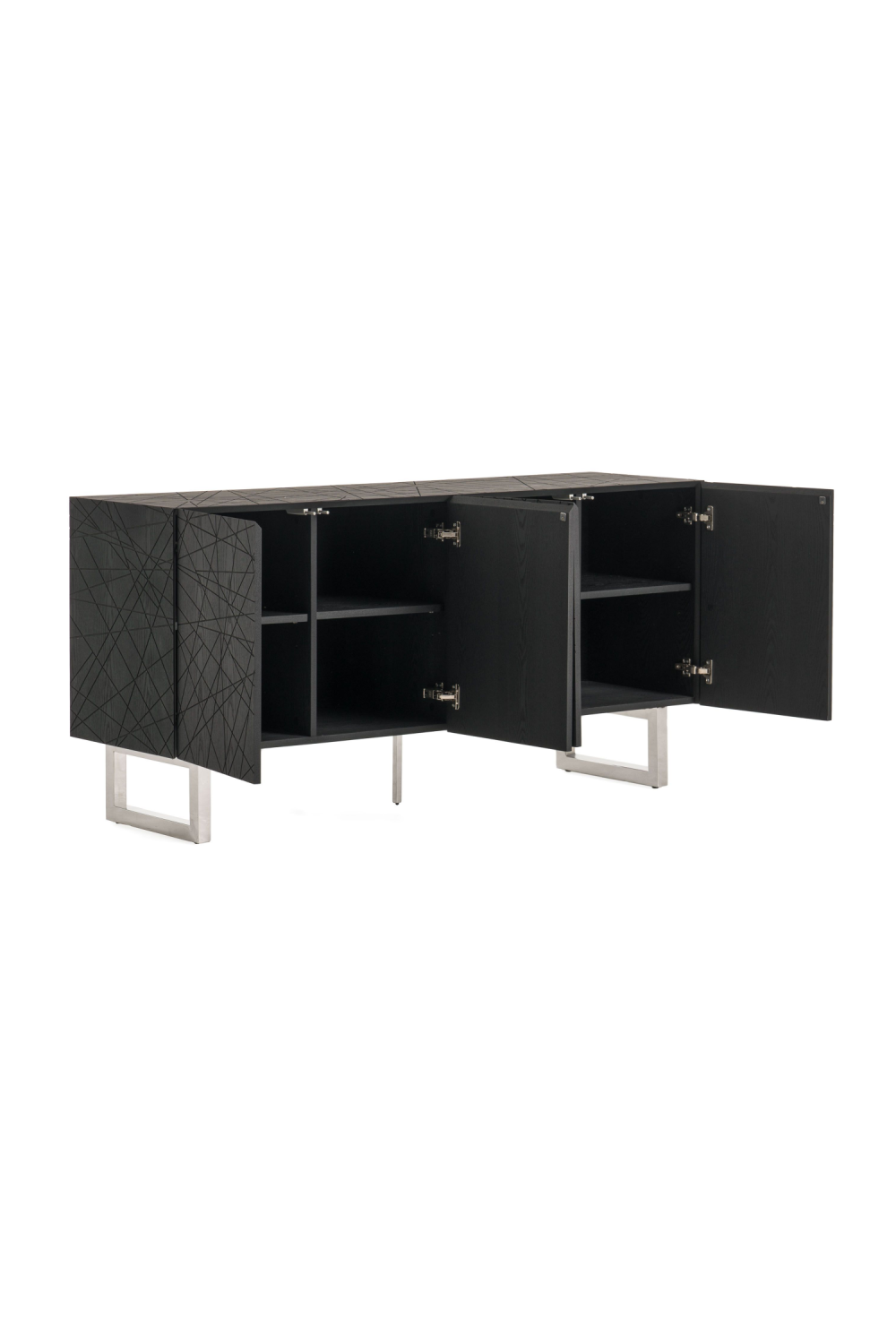Black Ash 4-Door Sideboard | OROA Modern Kenda | Oroa.com