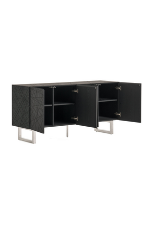 Black Ash 4-Door Sideboard | OROA Modern Kenda | Oroa.com