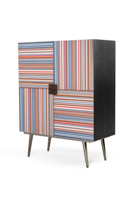 Multicolored 4-Door Wine Cabinet | OROA Modern Macoy | Oroa.com