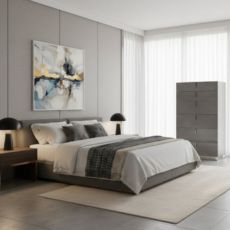   Gray Crackle 6-Drawer Chest | Oroa.com