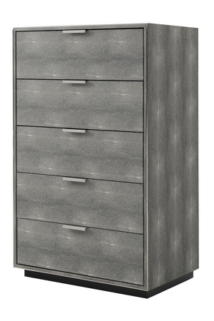 Dark Shagreen 5-Drawer Chest | OROA Modern Dynasty | Oroa.com