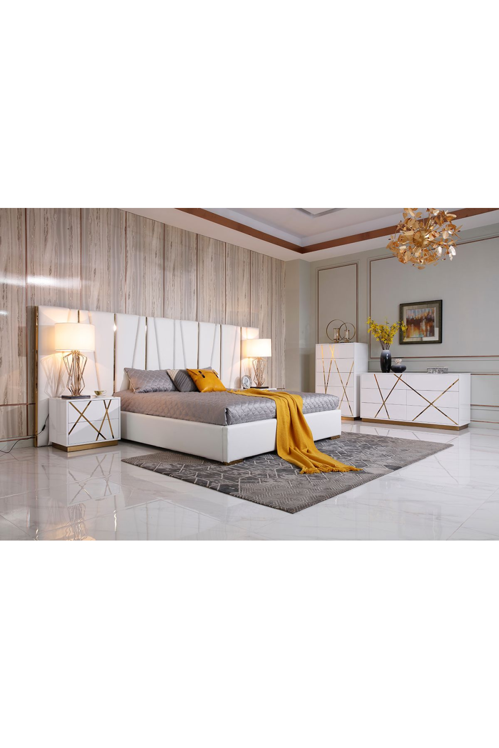 White 2-Drawer Nightstand | OROA Modern Nixa | Oroa.com