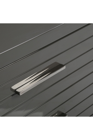 Gray Slatted 2-Drawer Nightstand | OROA Modern Splendor | Oroa.com