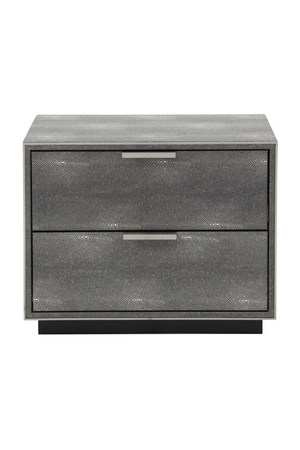 Dark Shagreen 2-Drawer Nightstand | OROA Modern Dynasty | Oroa.com