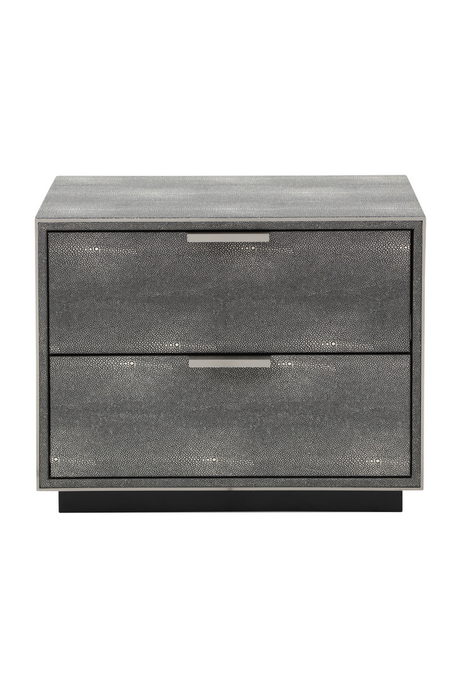 Dark Shagreen 2-Drawer Nightstand | OROA Modern Dynasty | Oroa.com