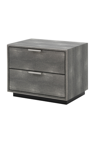 Dark Shagreen 2-Drawer Nightstand | OROA Modern Dynasty | Oroa.com