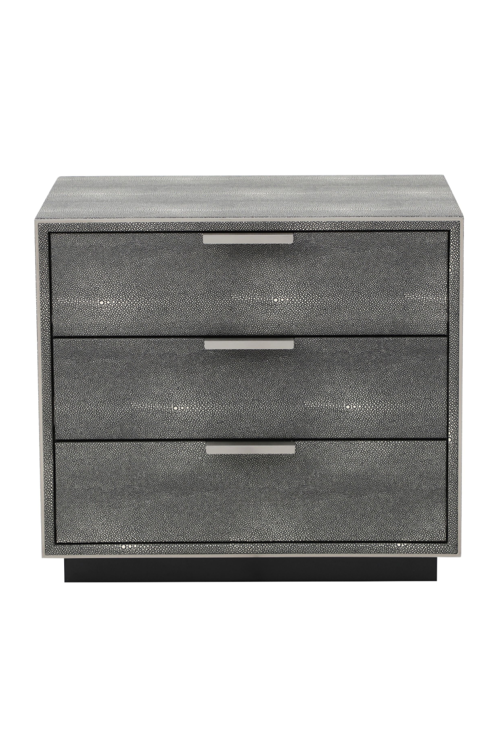 Dark Shagreen 3-Drawer Nightstand | OROA Modern Dynasty | Oroa.com