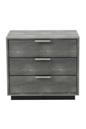 Dark Shagreen 3-Drawer Nightstand | OROA Modern Dynasty | Oroa.com
