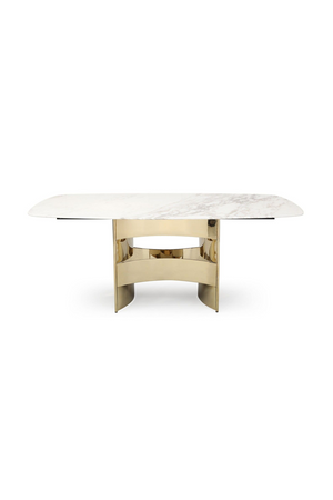 White Marble Gold Dining Table | OROA Modern Marmot | Oroa.com