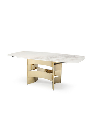 White Marble Gold Dining Table | OROA Modern Marmot | Oroa.com