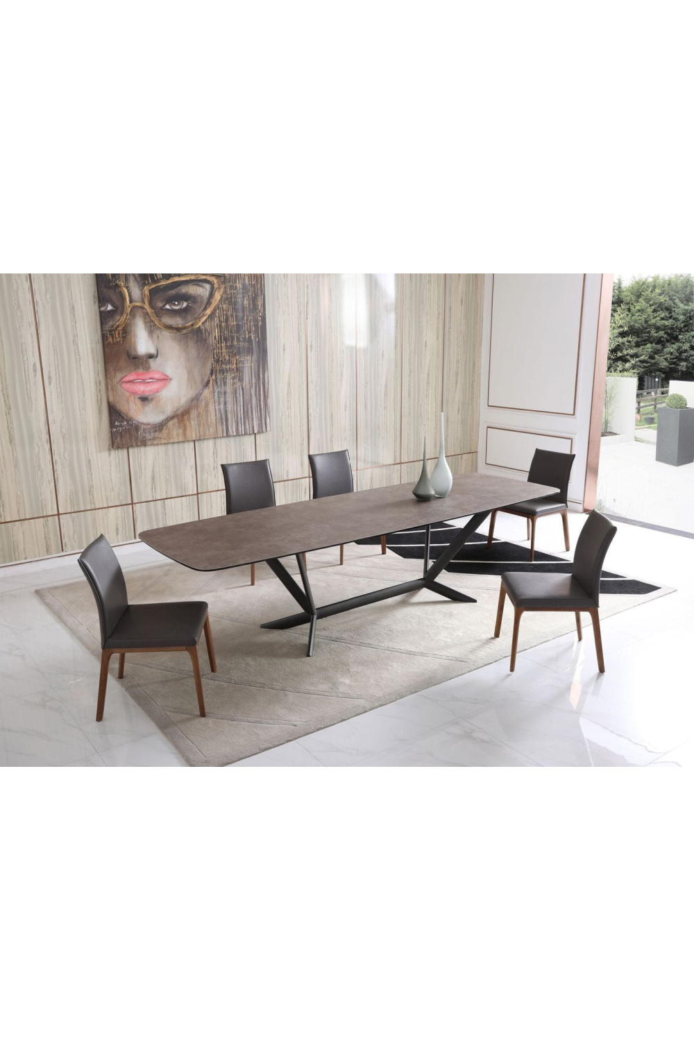 Gray Ceramic Dining Table | OROA Modern Herzog | Oroa.com