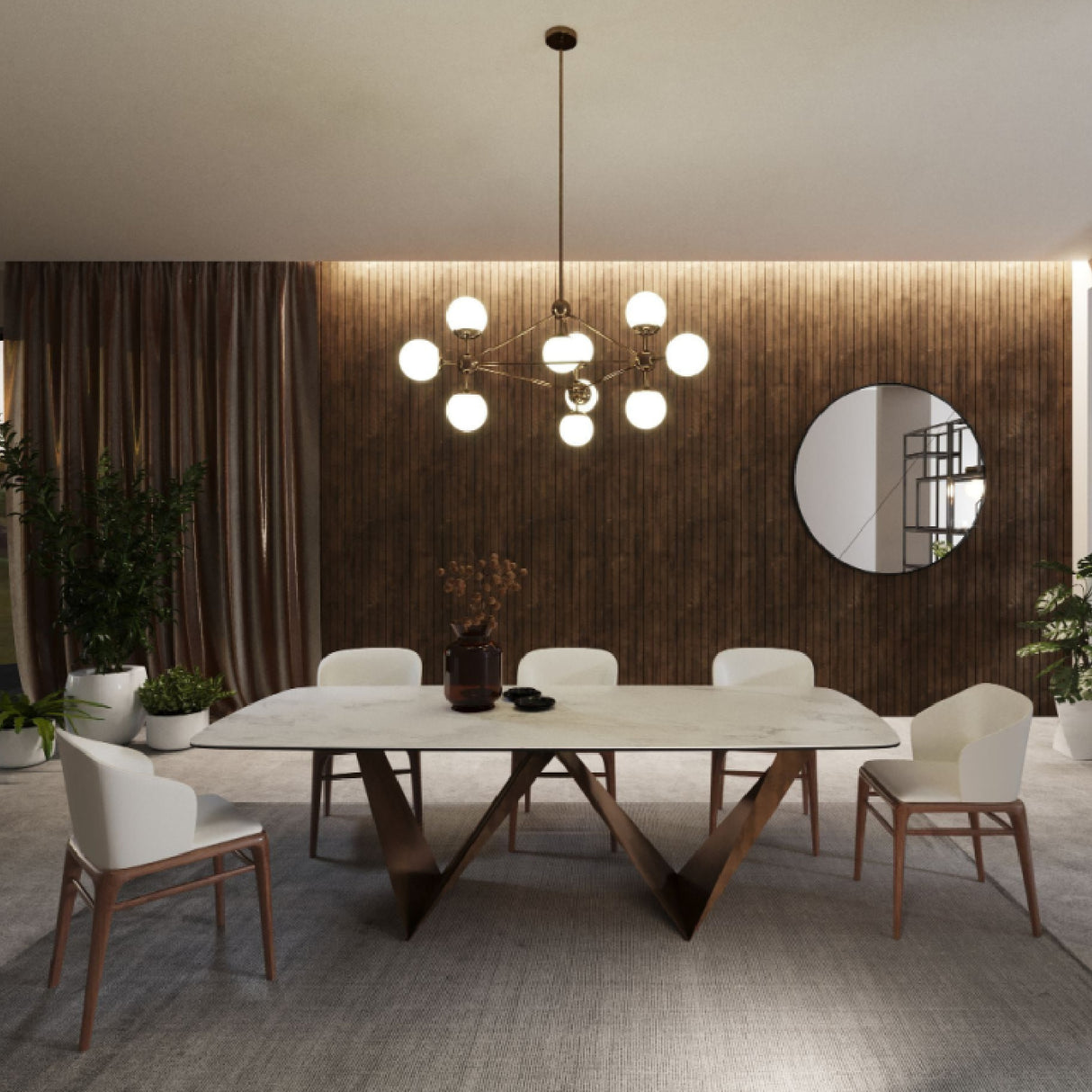   White Ceramic Dining Table | Oroa.com