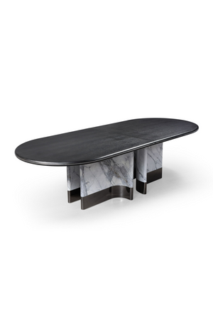 Oval Black Oak Dining Table | OROA Modern Renfew | Oroa.com