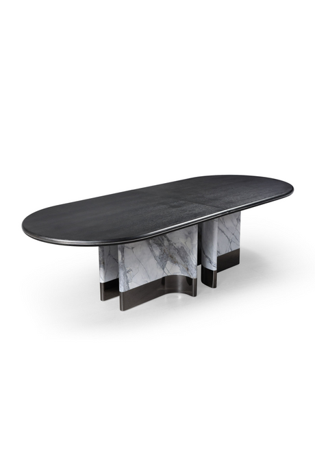 Oval Black Oak Dining Table | OROA Modern Renfew | Oroa.com