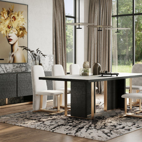   Black Ash Wood Dining Table | Oroa.com