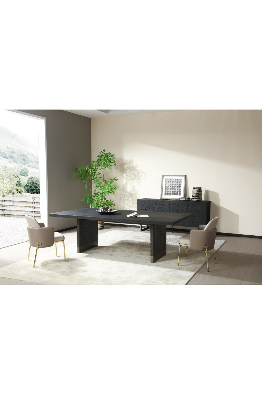 Black Ash Dining Table | OROA Modern Kenda | Oroa.com