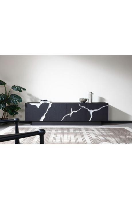 Matte Brown 4-Door TV Stand | OROA Modern Aspen | Oroa.com