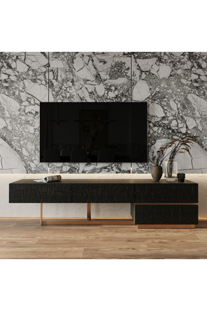 Black Ash 4-Drawer TV Stand | OROA Modern Tasha | Oroa.com