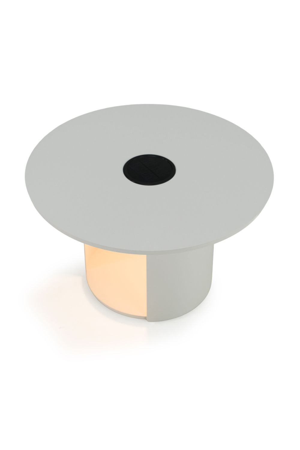 Outdoor White End Table with Solar Light M | OROA Modern Onza | Oroa.com