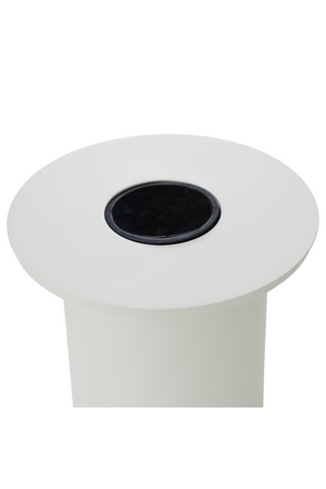 Outdoor White End Table with Solar Light S | OROA Modern Onza | Oroa.com