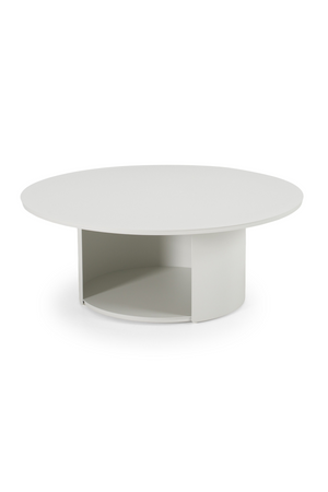 Round Outdoor White Coffee Table | OROA Modern Onza | Oroa.com