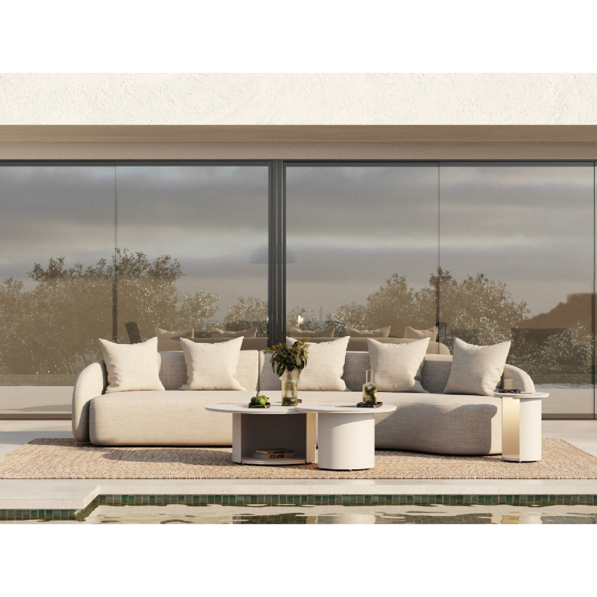   Beige Outdoor Sectional Sofa | Oroa.com
