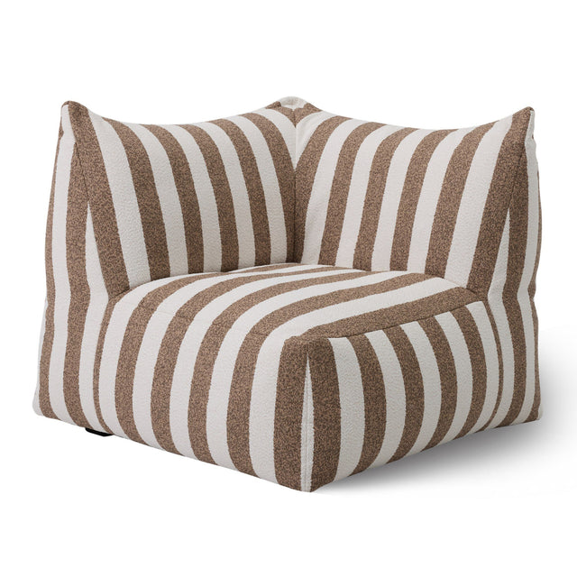 Brown Stripes Outdoor Corner Sofa | Oroa Modern Lanuza | Oroa.com