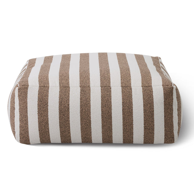 Brown Stripes Outdoor Ottoman | Oroa Modern Lanuza | Oroa.com