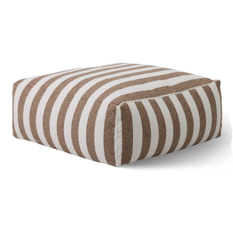   Brown Stripes Outdoor Ottoman | Oroa.com