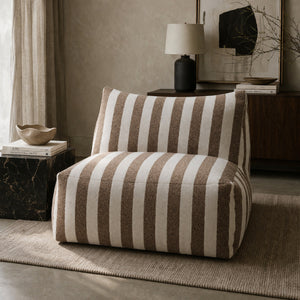   Brown Stripes Outdoor Armless Sofa | Oroa.com