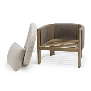  Gray Rope Outdoor Lounge Chair | Oroa.com