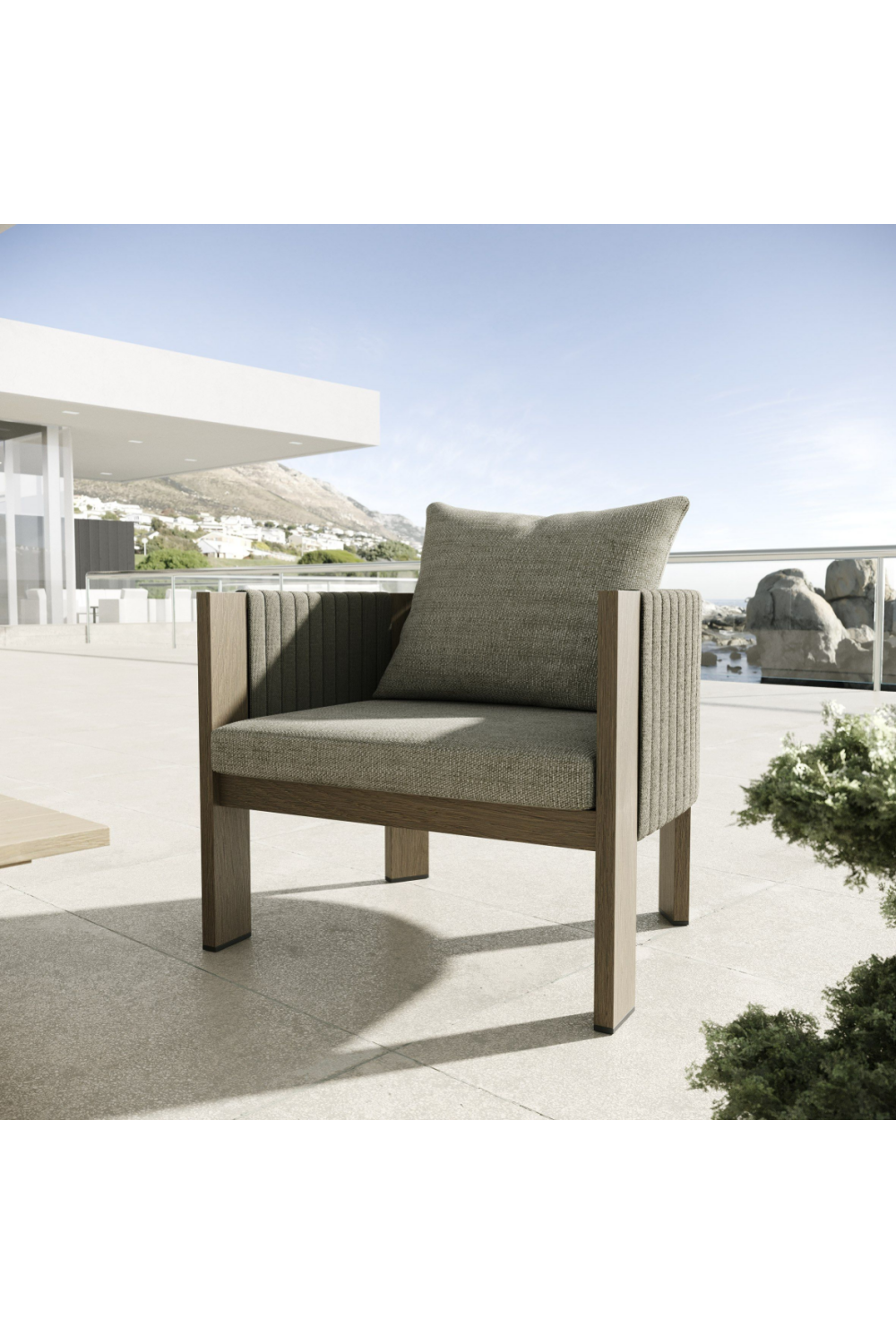 Gray Rope Outdoor Lounge Chair | OROA Modern Salvora | Oroa.com