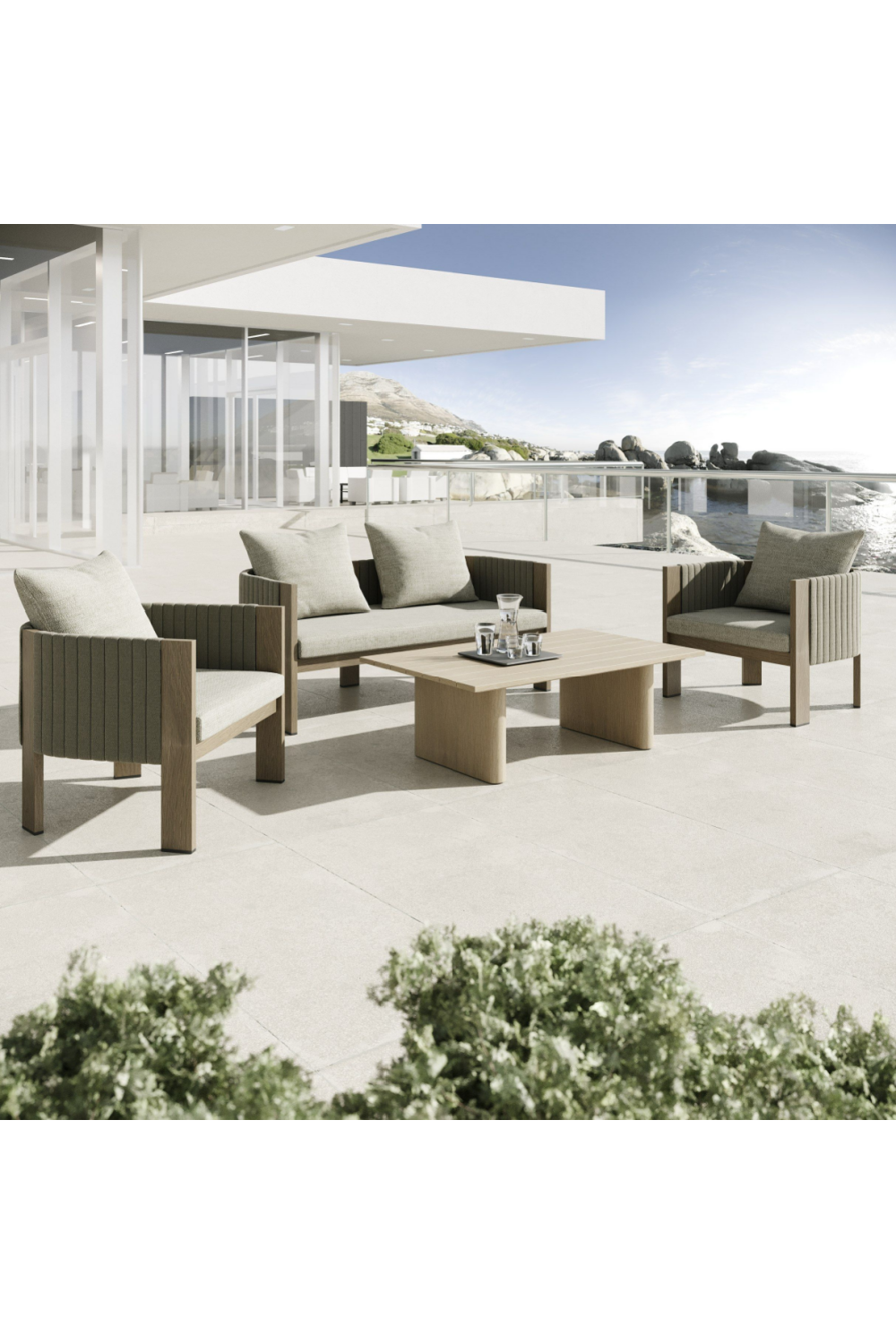 Gray Rope Outdoor Lounge Chair | OROA Modern Salvora | Oroa.com