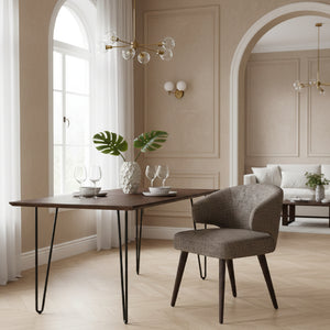   Gray Curved-Back Dining Chair | Oroa.com