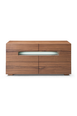 Walnut 6-Drawer LED Dresser | OROA Modern Ceres | Oroa.com