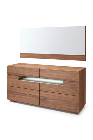 Walnut 6-Drawer LED Dresser | OROA Modern Ceres | Oroa.com