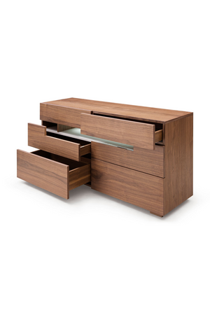 Walnut 6-Drawer LED Dresser | OROA Modern Ceres | Oroa.com