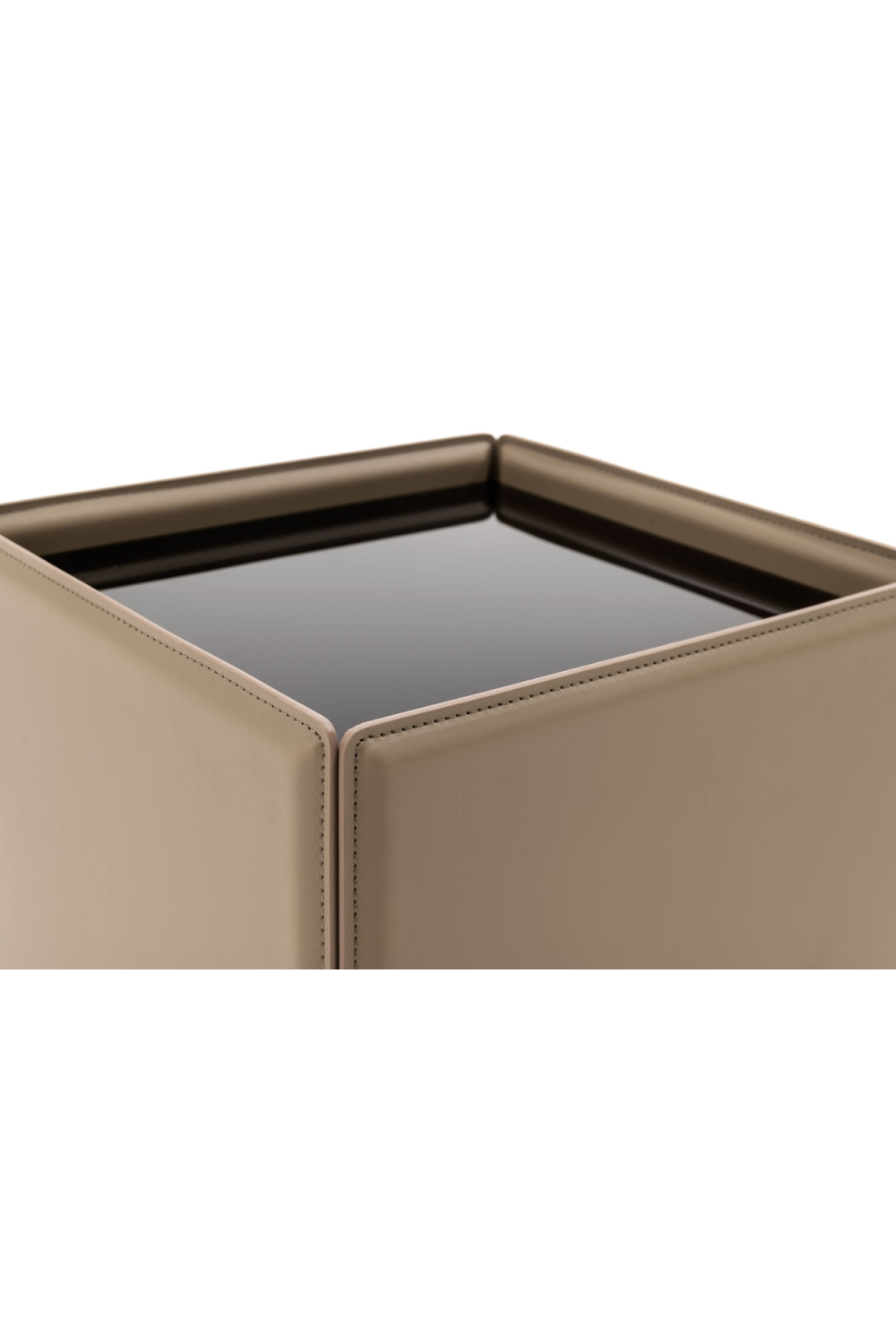 Beige Vegan Leather End Table | OROA Modern Vargas | Oroa.com