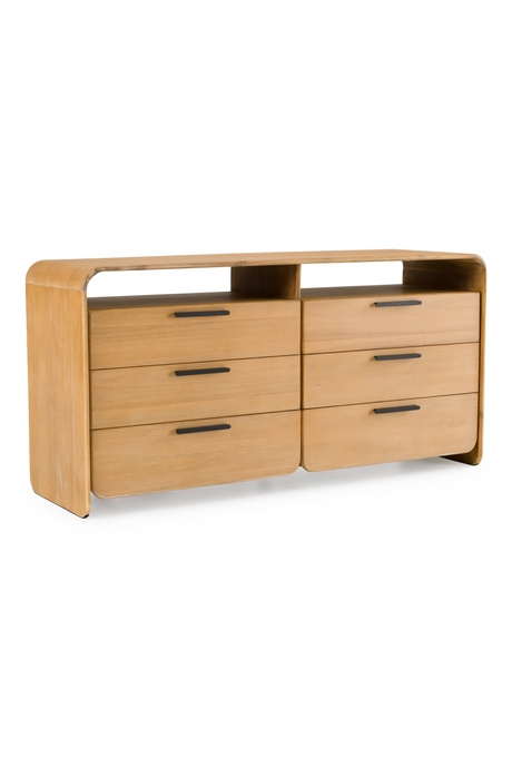 Natural Acacia 6-Drawer Dresser | OROA Modern Dresden | Oroa.com